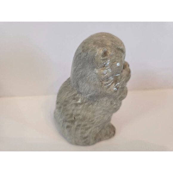 Handmade Ceramic Persian Cat Figurine With Green Eyes - Picture 3 of 7